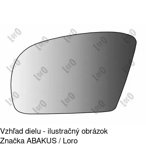 Sklo vonkajšieho zrkadla s držiakom 5045545E /POLCAR/ - obr. 1