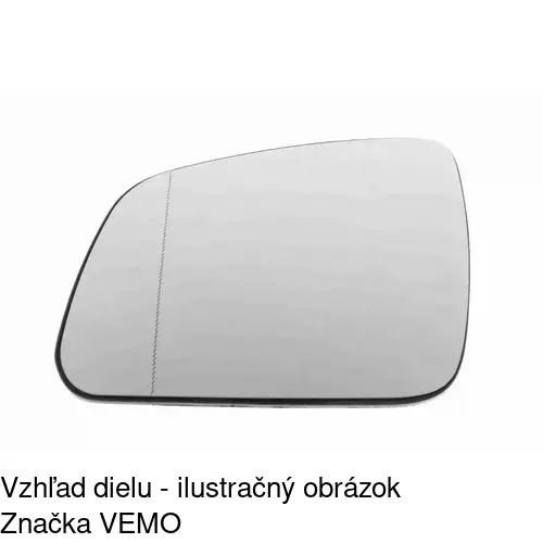 Sklo vonkajšieho zrkadla s držiakom 5070542M /POLCAR/ - obr. 2
