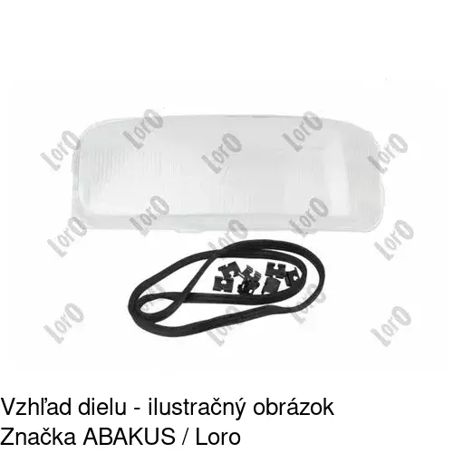 Sklo reflektora 508012-U /POLCAR/ - obr. 2