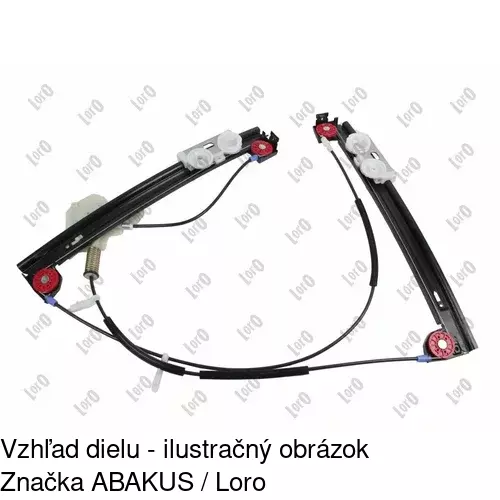 Mechanizmus sťahovania okna elektrický bez motora 5101PSG2A /POLCAR/ - obr. 4