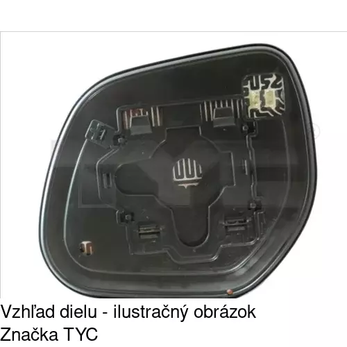 Sklo vonkajšieho zrkadla s držiakom 5266554E /POLCAR/ - obr. 1