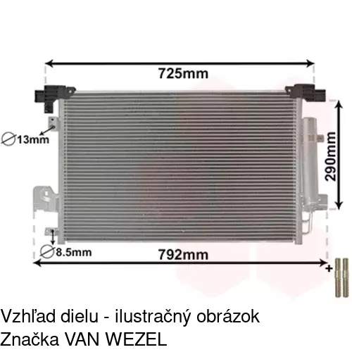 Chladiče klimatizácie 5266K8C1 /POLCAR/ - obr. 3