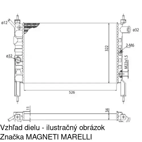 Chladiče vody 550708B1 /POLCAR/ - obr. 1