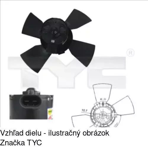 Ventilátor bez krytu / podpery 550723U1 /POLCAR/ - obr. 4