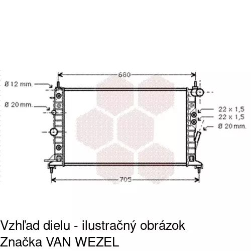 Chladiče vody 551608A6 /POLCAR/ - obr. 5