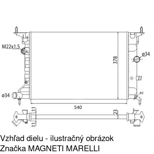 Chladiče vody 551608B1 /POLCAR/ - obr. 1