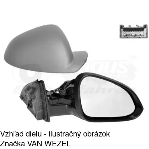 Rám vonkajšieho zrkadla 552055PM /POLCAR/ - obr. 5