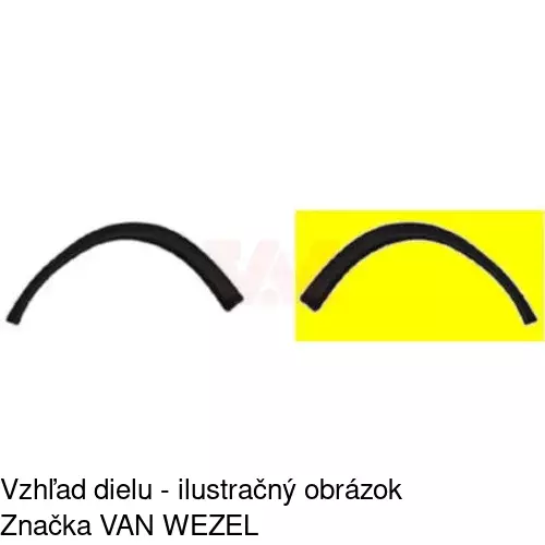 Lišta blatníka 555501-5 /POLCAR/ - obr. 2