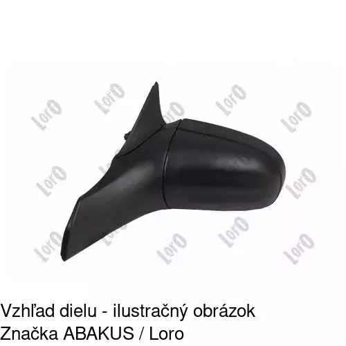 Sklo vonkajšieho zrkadla s držiakom 5555554E /POLCAR/ - obr. 1