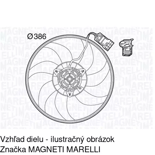 Ventilátor bez krytu / podpery 555623U2 /POLCAR/ - obr. 1