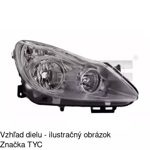 Hlavný reflektor 5558090E /POLCAR/ - obr. 3
