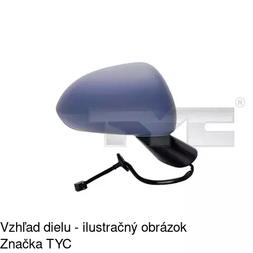Sklo vonkajšieho zrkadla s držiakom 5558545M /POLCAR/ - obr. 3