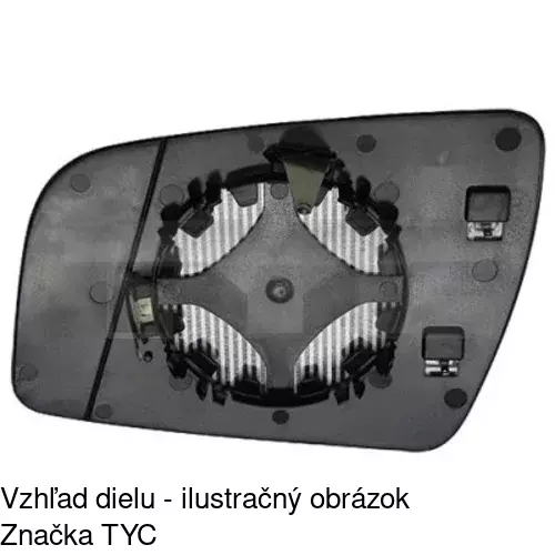 Sklo vonkajšieho zrkadla s držiakom 5563555M /POLCAR/ - obr. 2