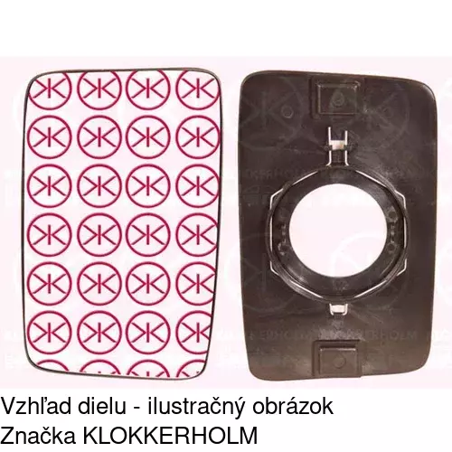Sklo vonkajšieho zrkadla s držiakom 5702546E /POLCAR/ - obr. 1
