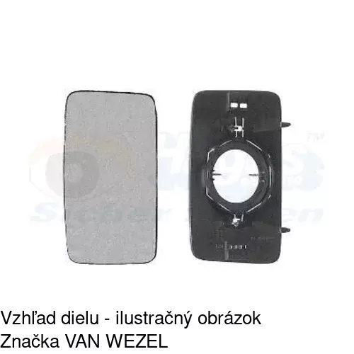 Sklo vonkajšieho zrkadla s držiakom 5702546E /POLCAR/ - obr. 3