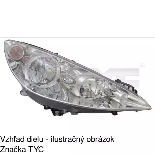 Hlavný reflektor 571210-U /POLCAR/