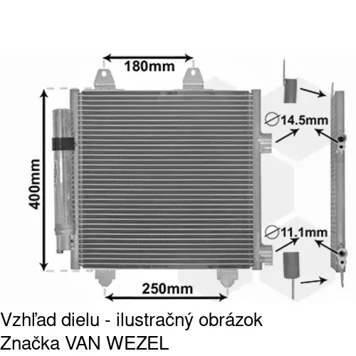 Chladiče klimatizácie 5716K81K /POLCAR/ - obr. 4