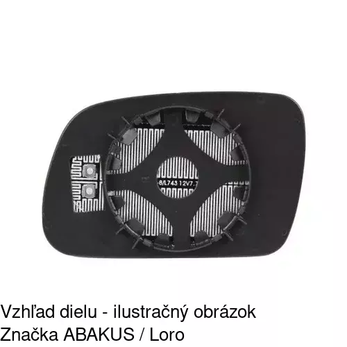 Sklo vonkajšieho zrkadla s držiakom 5748551M /POLCAR/ - obr. 3