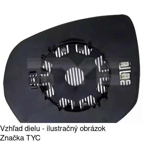 Sklo vonkajšieho zrkadla s držiakom 5780554E /POLCAR/ - obr. 1