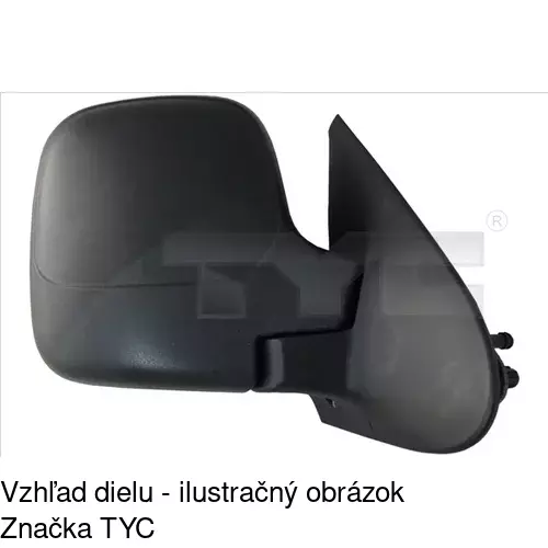 Sklo vonkajšieho zrkadla s držiakom 5790546M /POLCAR/ - obr. 4
