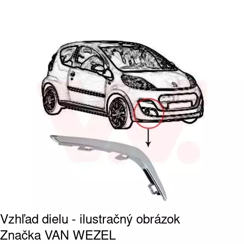 Lišta krytu nárazníka 57A22781 /POLCAR/ - obr. 1