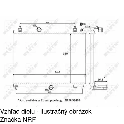 Chladiče vody 57D1081X /POLCAR/ - obr. 3