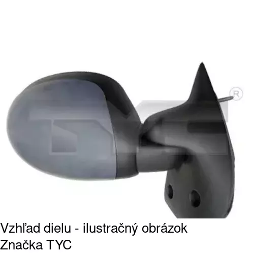 Vonkajšie zrkadlo POLCAR 6003525E