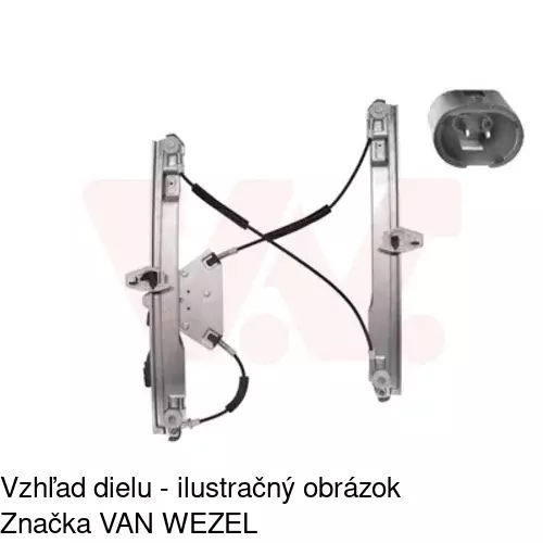 Elektrický mechanizmus okna dverí 6012PSE1E /POLCAR/ - obr. 2