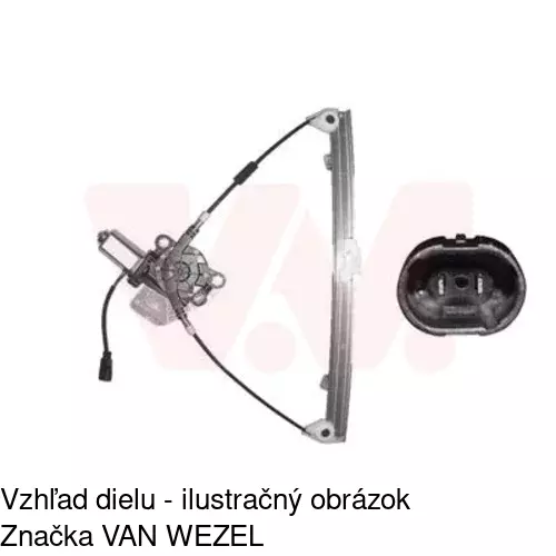 Mechanizmus sťahovania okna elektrický bez motora 6015PSG2 /POLCAR/ - obr. 4