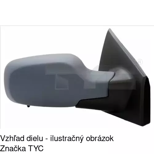 Sklo vonkajšieho zrkadla s držiakom 6037554E /POLCAR/ - obr. 5