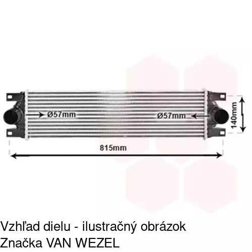 Chladiče vzduchu (Intercoolery) 6041J8-1 /POLCAR/ - obr. 3