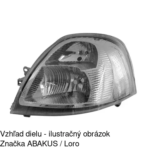 Hlavný reflektor 6042091E /POLCAR/ - obr. 2