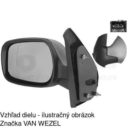 Rám vonkajšieho zrkadla 606154PM /POLCAR/ - obr. 3