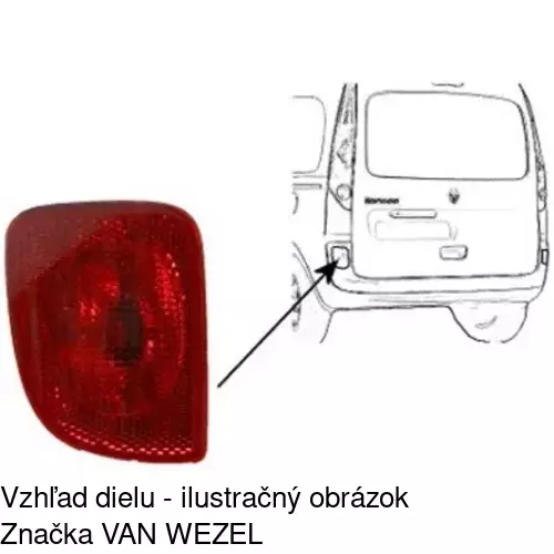 Hmlové svetlo - zadné 606297-E /POLCAR/ - obr. 2