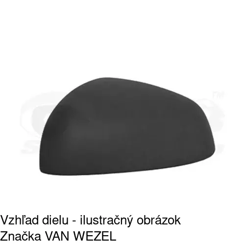 Sklo vonkajšieho zrkadla s držiakom 60A2545M /POLCAR/ - obr. 2