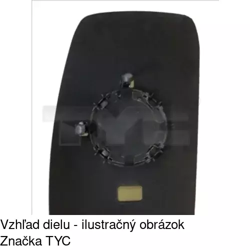 Sklo vonkajšieho zrkadla s držiakom 60N1553E /POLCAR/ - obr. 4
