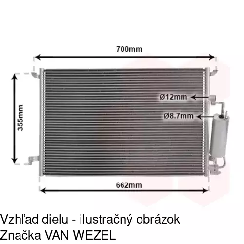 Chladiče klimatizácie 6522K83X /POLCAR/ - obr. 3