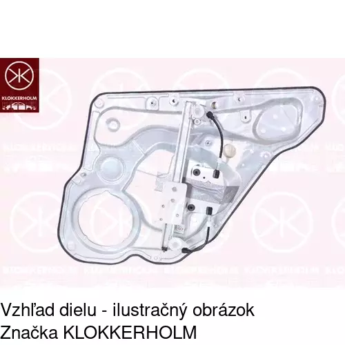 Mechanizmus sťahovania okna elektrický bez motora POLCAR 6722PSG3
