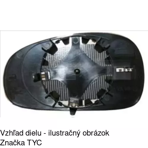 Sklo vonkajšieho zrkadla s držiakom 6726557M /POLCAR/ - obr. 2