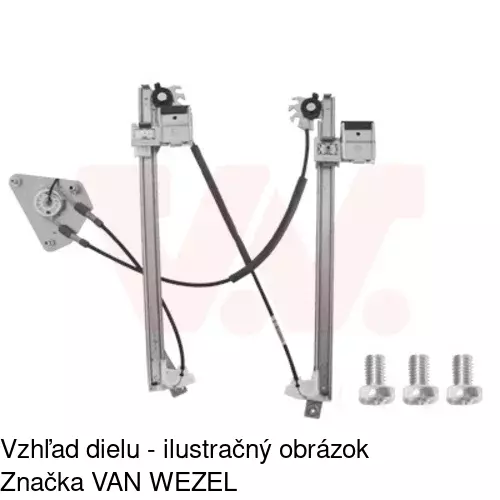 Mechanizmus sťahovania okna elektrický bez motora 6726PSG1 /POLCAR/ - obr. 4