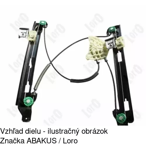 Mechanizmus sťahovania okna elektrický bez motora 6726PSG2 /POLCAR/ - obr. 3
