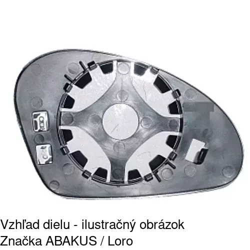 Sklo vonkajšieho zrkadla s držiakom 6730542M /POLCAR/ - obr. 2