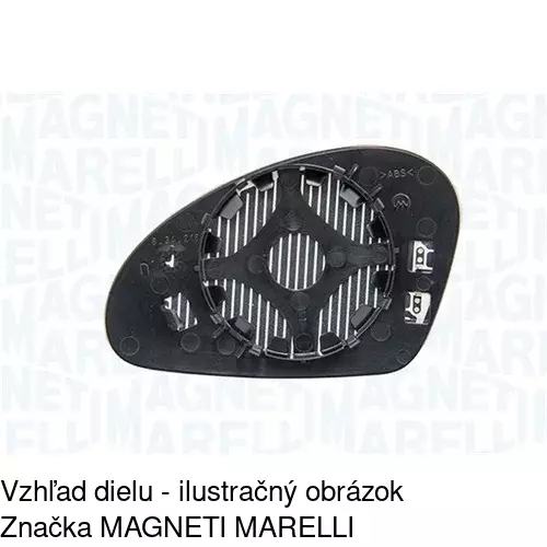 Sklo vonkajšieho zrkadla s držiakom 6730551E /POLCAR/ - obr. 1