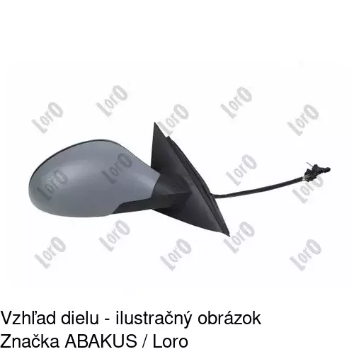 Sklo vonkajšieho zrkadla s držiakom 6730551M /POLCAR/ - obr. 4