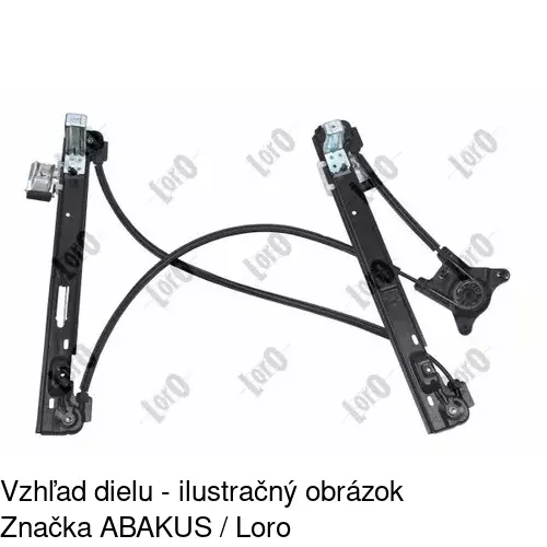 Mechanizmus sťahovania okna elektrický bez motora 6732PSG6E /POLCAR/ - obr. 2