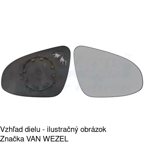Sklo vonkajšieho zrkadla s držiakom 81B2555M /POLCAR/ - obr. 1