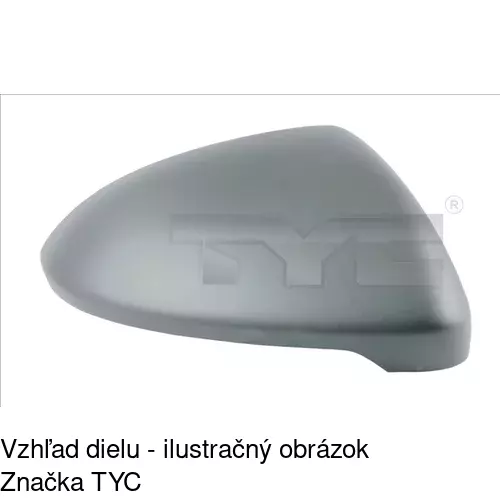Sklo vonkajšieho zrkadla s držiakom 9043553M /POLCAR/ - obr. 1