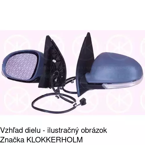 Sklo vonkajšieho zrkadla s držiakom 9513546E /POLCAR/ - obr. 5