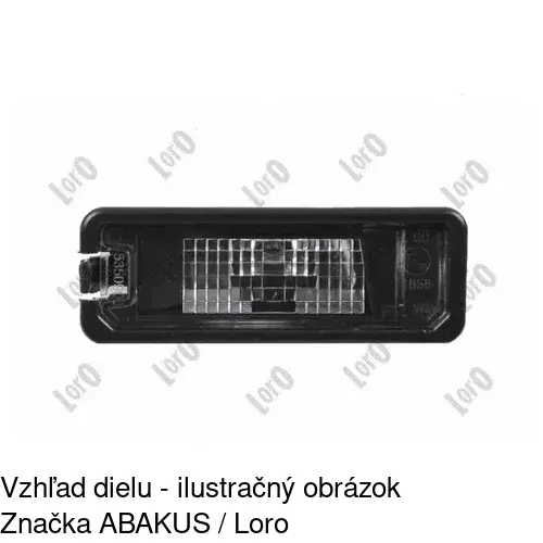Svetlo na osvetlenie evidenčného čísla 9513959 /POLCAR/