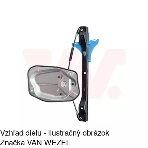 Mechanizmus sťahovania okna elektrický bez motora 9513PSG4 /POLCAR/ - obr. 4